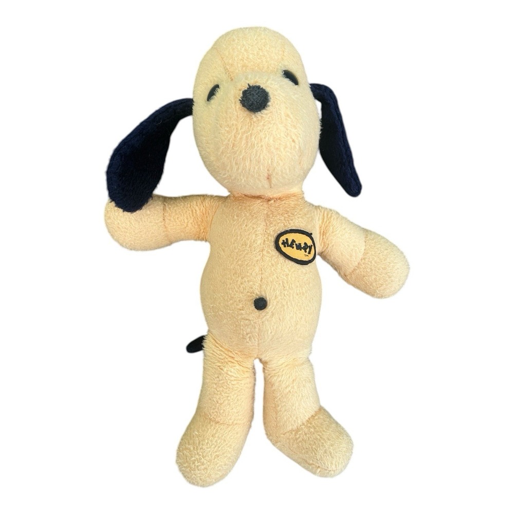 Vintage Large Animal Fair Henry Stuffed Plush Yellow Tan Dog Puppy 24" Toy AS IS